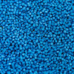 Pattern of blue colored polymers